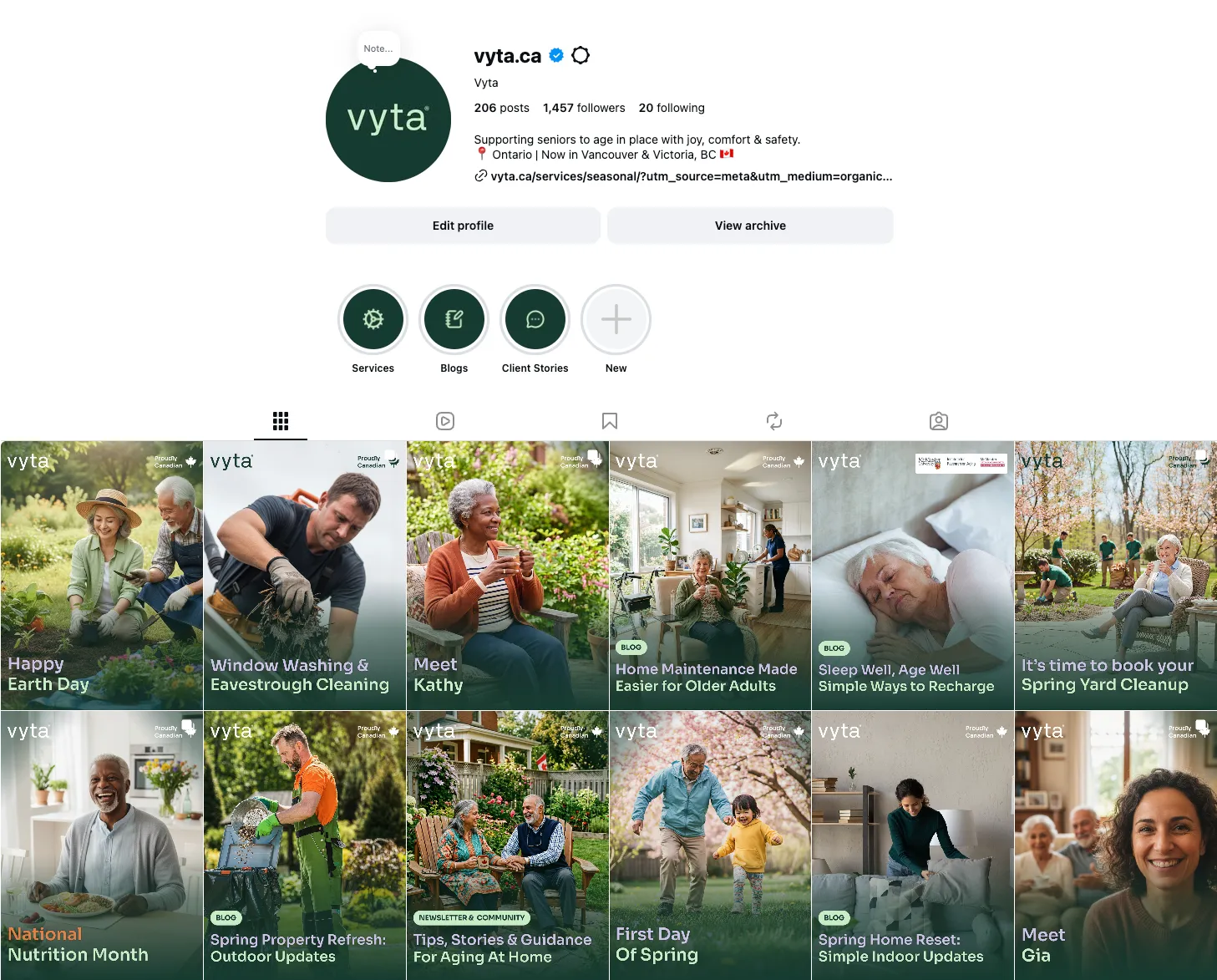 Vyta Instagram profile