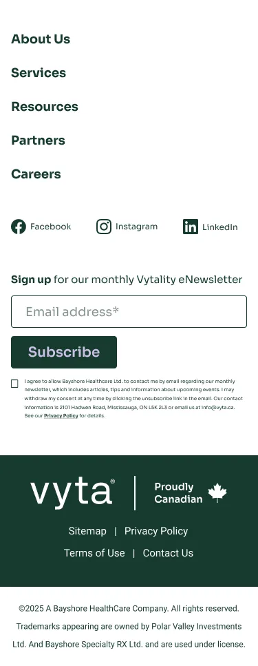 Vyta Mobile Footer (Alt)