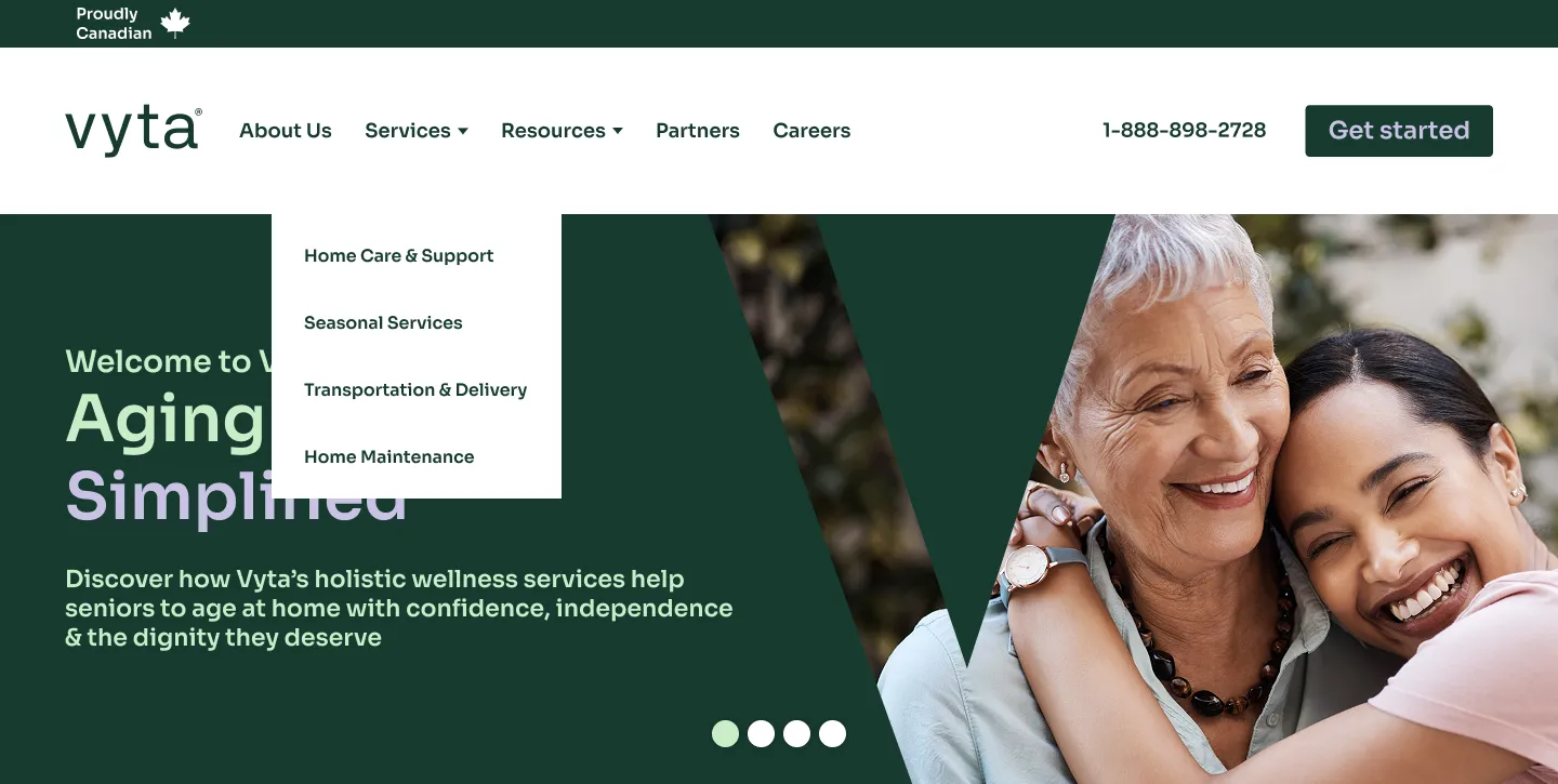 Vyta header design